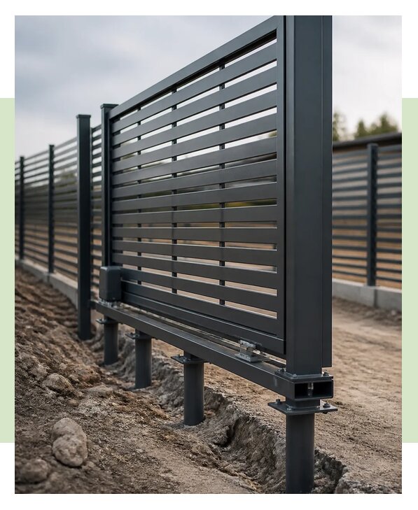 Откатные ворота на винтовых сваях в Нижнем Тагиле по цене от 67659 р. | ЗаборЭксеперт-Нжн